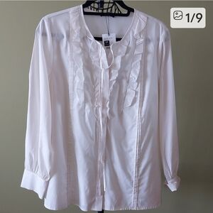 Elegant Cream Ruffle Blouse